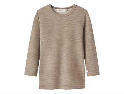 Lil\' Atelier merinould bluse i lysebrun nuance