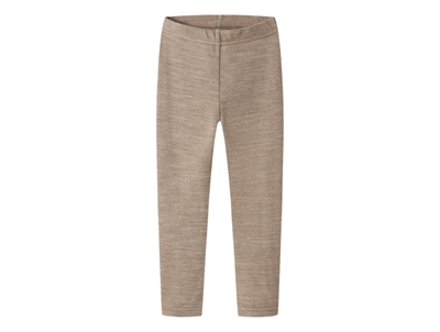Lil' Atelier merinould leggings i lysebrun nuance