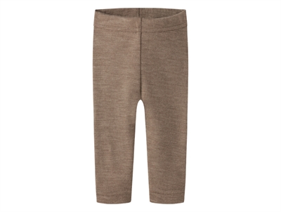 Lil' Atelier merinould leggings i lysebrun nuance