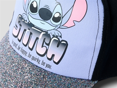 Name It kasket sort med Stitch motiv og glitter skygge