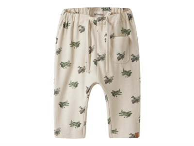 Lil' Atelier bukser i råhvid nuance coconut milk med flyprint