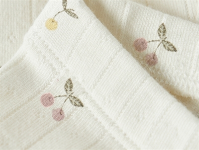 Name It rib leggings i råhvid nuance med elastik i taljen