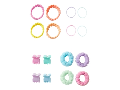 Name It håraccessories i lyserød nuance med elastikker og spænder