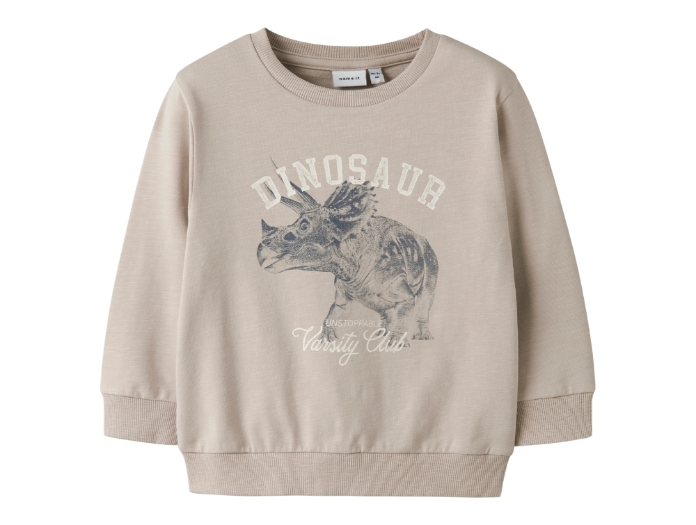 Name It Sweatshirt Chateau Gray Med Dinosaurprint - Str. 4y 104cm