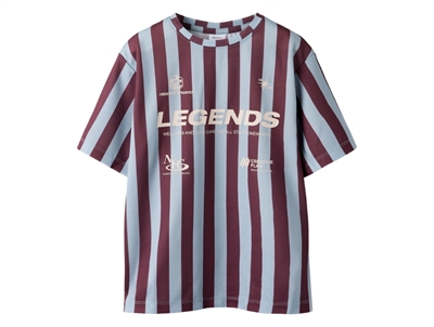 Name It t-shirt blå og bordeaux striber legends print