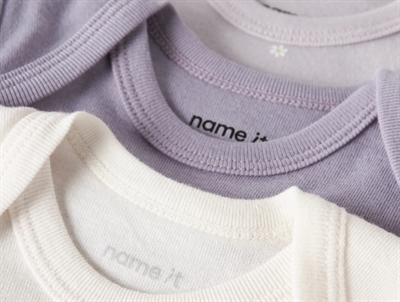 Name It body 3-pak lilac marble med rådyrmotiv