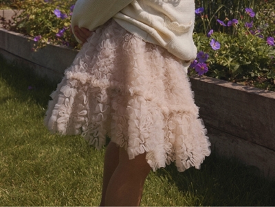 Lil\' Atelier nederdel i beige nuance med tyl pa barn