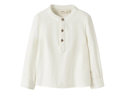 Lil\' Atelier skjorte i rahvid nuance med kinakrave set forfra