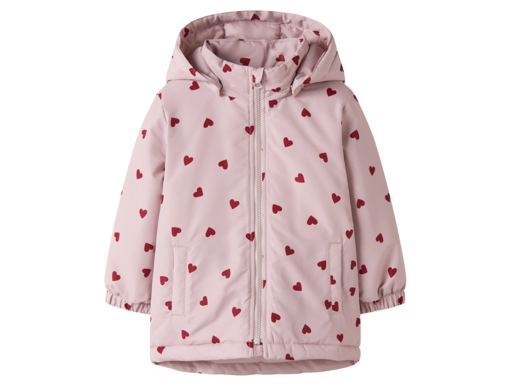 Name It Jakke Violet Ice 3 Heart Med Hjerteprint