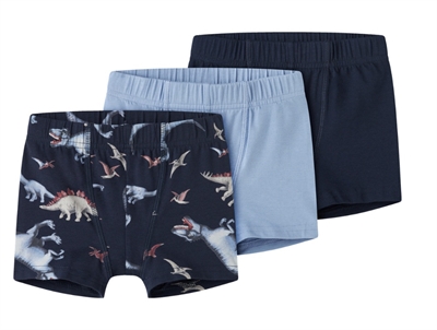 Name It boxershorts navy blazer 3-pak med dinosaurprint