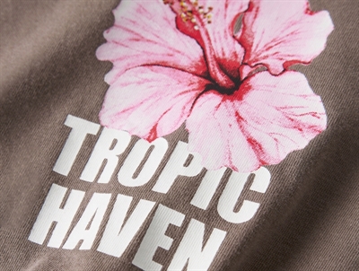 Name It t-shirt i brown lentil med print detalje