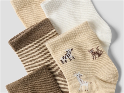 Name It sokker i beige nuance summer sand med striber