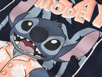 Name It t shirt i mørkeblå med Stitch print detalje