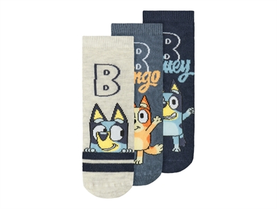 Name It strømper i blå nuancer med Bluey motiv 3 pak