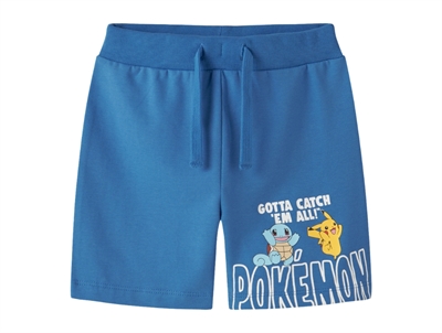 Name It shorts i blå nuance med Pikachu og Squirtle print detalje