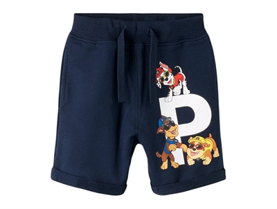 Name It shorts i mørkeblå med Paw Patrol print på benet