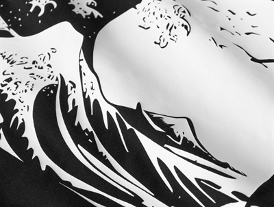 Name It t-shirt i black med Hokusai print detalje