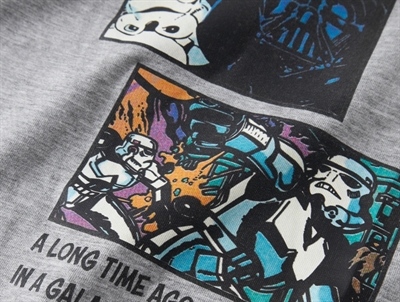 Name It t-shirt i grey melange med Star Wars print detalje