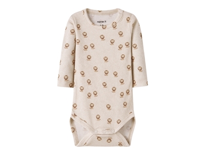 Name It body i råhvid nuance med løveprint