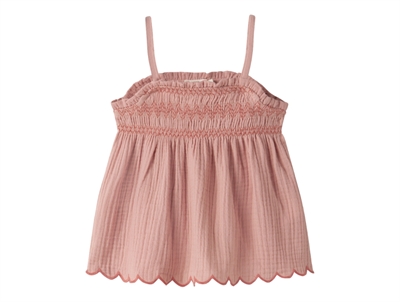 Lil' Atelier top i rosa nuance med smock og stropper