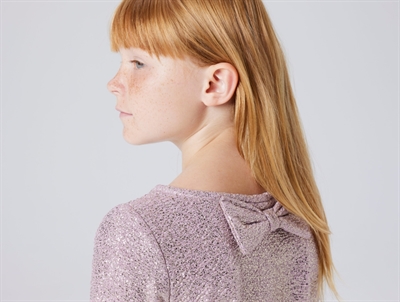 Name It glitterbluse i mauve mist på pige