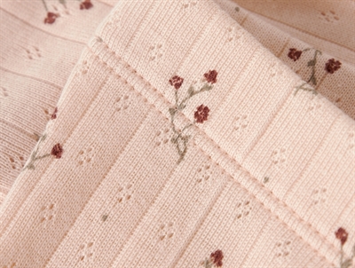 Lil\' Atelier leggings i sart lyserød nuance med fint blomsterprint