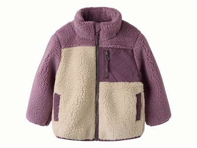 Name It teddy jakke i peyote med lynlås og høj hals