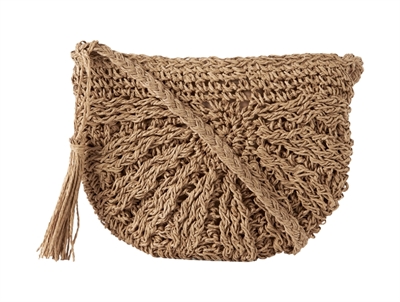 Name It taske i elmwood med flettet struktur set forfra