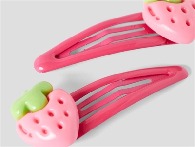 Name It hårspænder i pink med jordbær detalje