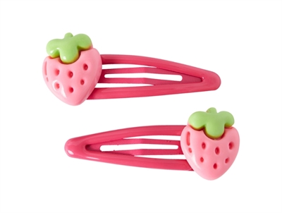 Name It hårspænder i pink med jordbær motiv