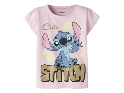Name It t-shirt i lyserød nuance med Stitch motiv