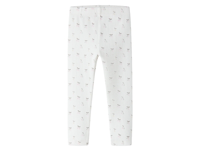 Name It leggings i råhvid nuance med små kirsebærprint