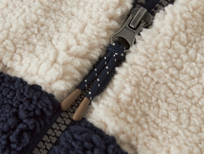 Name It teddyvest dark sapphire med kontrastfarver