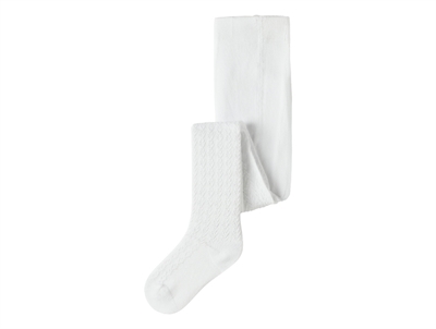 Name It strømpebukser i hvid nuance med hulmønster