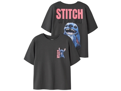 Name It t-shirt black oyster med Stitch print