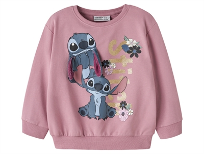 Name It sweatshirt lilas med Stitch print