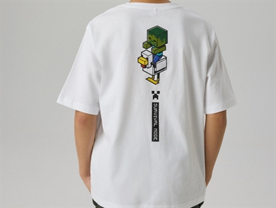 Name It t-shirt bright white med Minecraft print