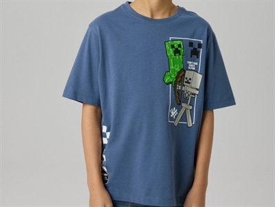 Name It t-shirt vintage indigo med Minecraft print
