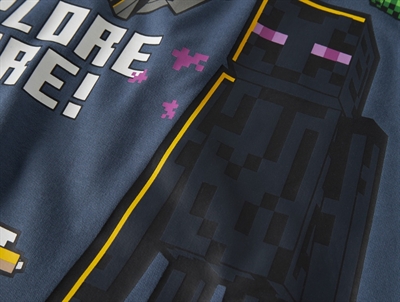 Name It hoodie vintage indigo med Minecraft print