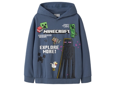 Name It hoodie vintage indigo med Minecraft print
