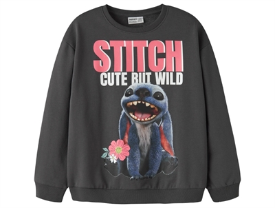 Name It sweatshirt black oyster med Stitch print