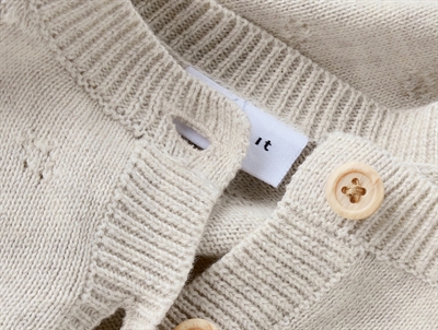 Name It cardigan cement med pointelle mønster