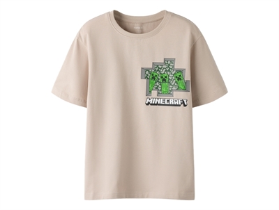 Name It t-shirt i chateau gray med Minecraft print forfra