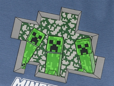 Name It t-shirt i vintage indigo med Minecraft print detalje
