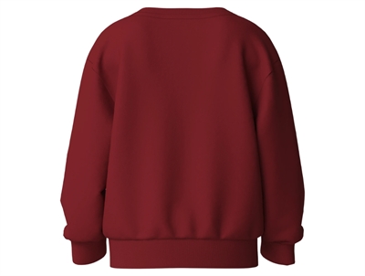 Name It sweatshirt i mørkerød set bagfra