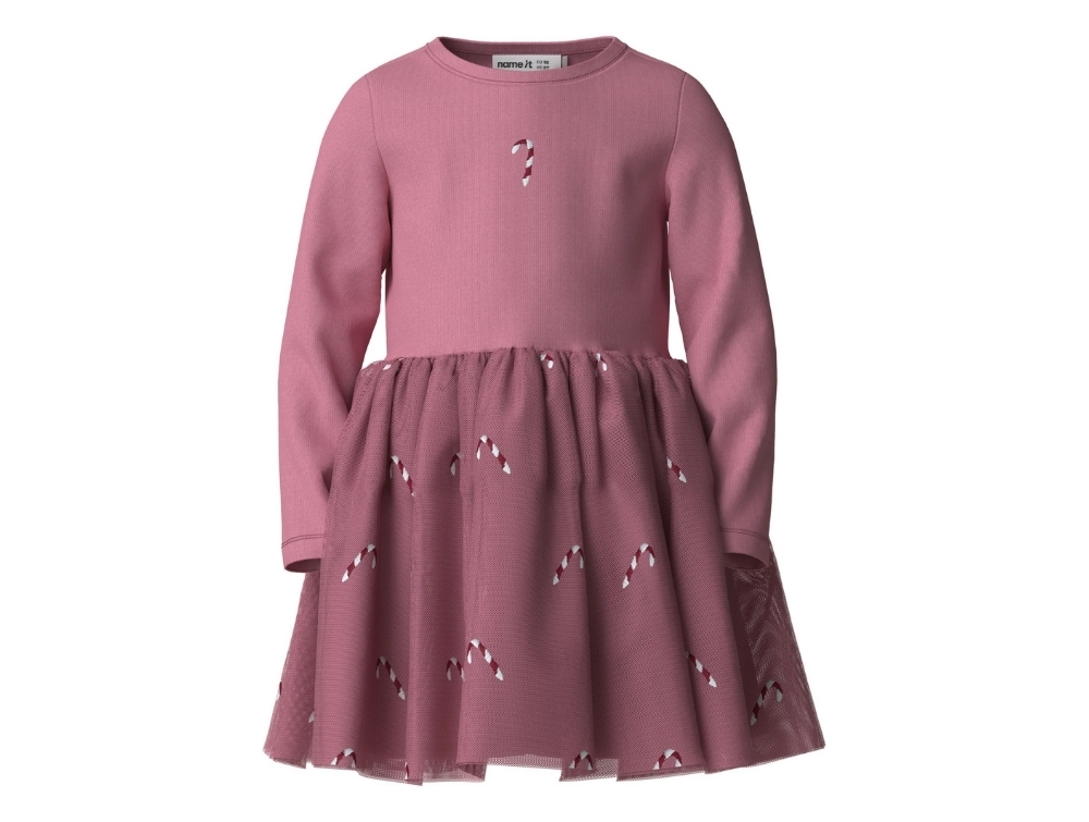 Name It Kjole Wild Rose Med Slikstokbroderi