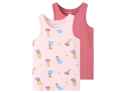 Name It undertrøje parfait pink med prinsesseprint 2-pak