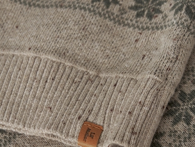 Lil\' Atelier striktrøje oxford tan med mønster