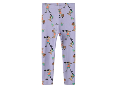 Name It ribleggings i lyslilla med Pippi Langstrømpe allover print