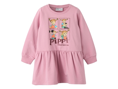 Name It sweatkjole i lilas med Pippi Langstrømpe print